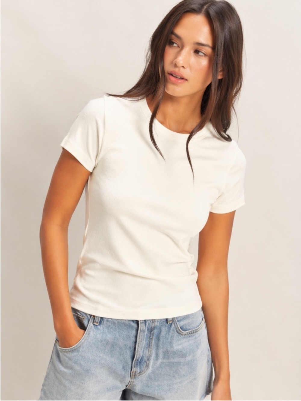 Double Zero Cream Short Sleeve Tee